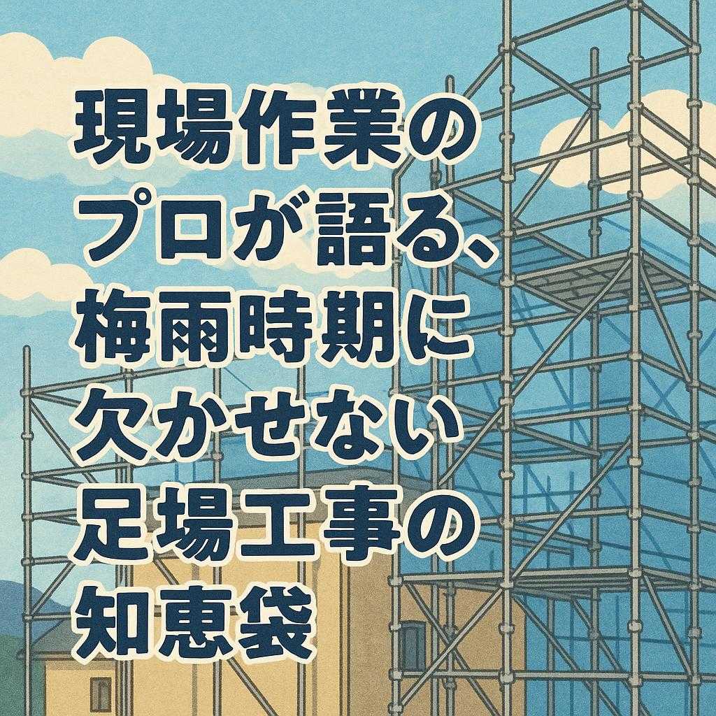 現場作業のプロが語る、梅雨時期に欠かせない足場工事の知恵袋
