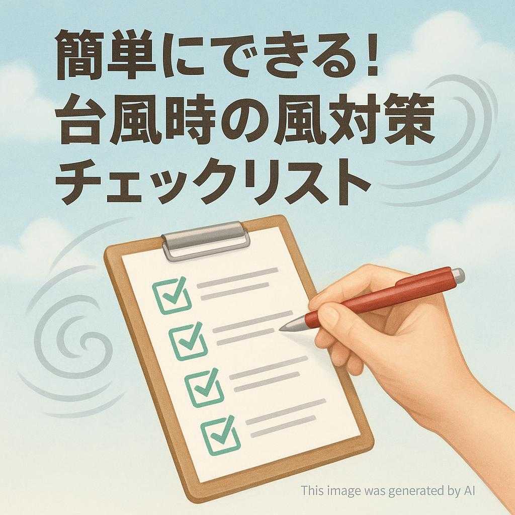 簡単にできる!台風時の風対策チェックリスト