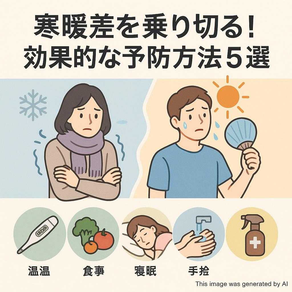 寒暖差を乗り切る！効果的な予防方法5選