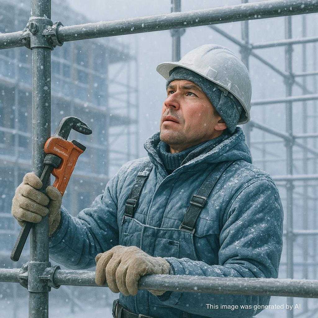 冬の寒さに挑む⁈足場職人の一日を追う