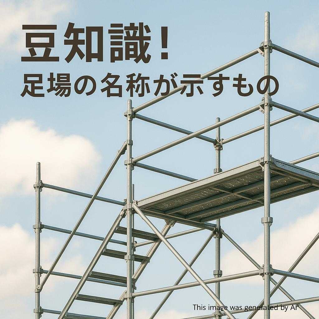 豆知識!足場の名称が示すもの