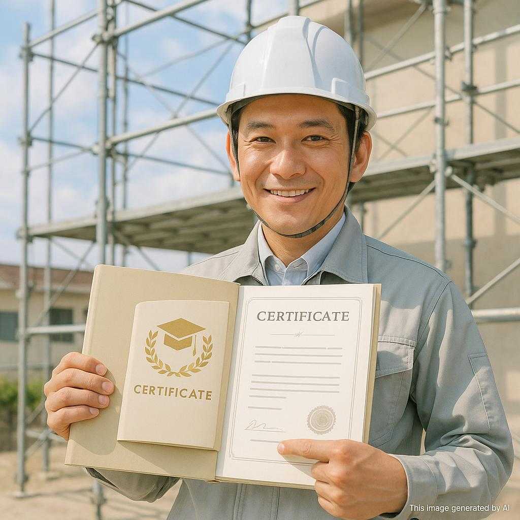 足場業界で役立つ資格の取得方法