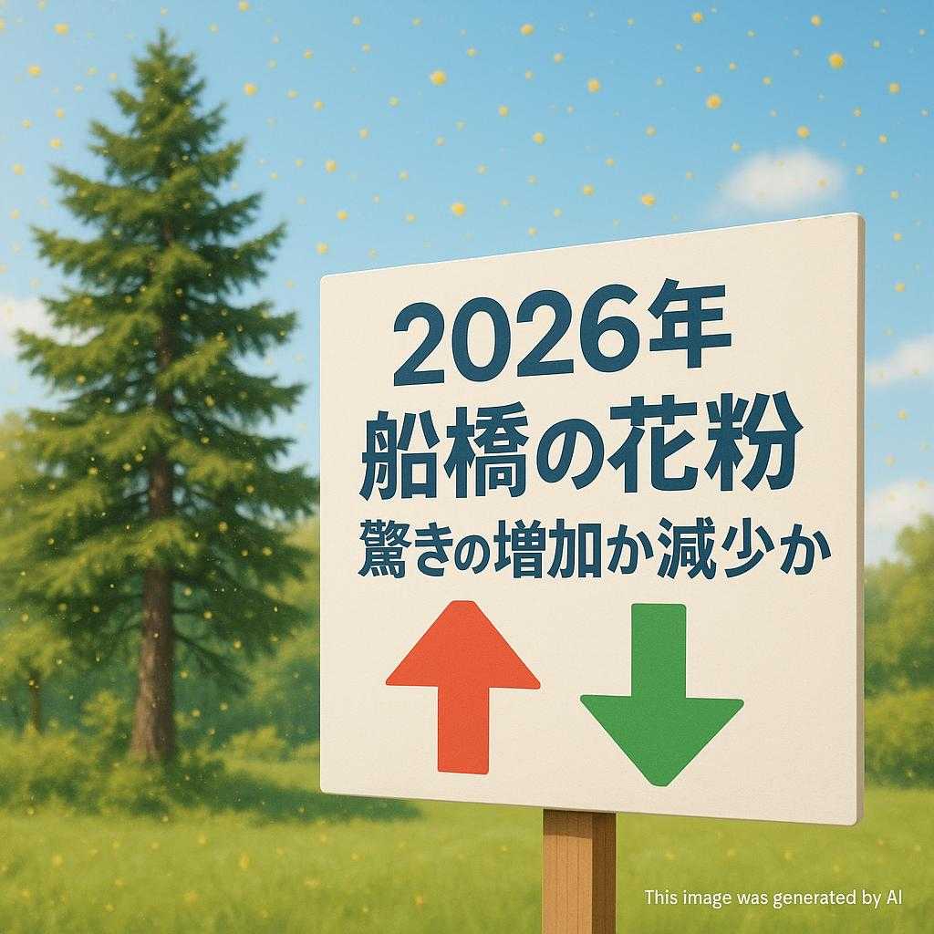 2026年 船橋の花粉飛散量 驚きの増加か減少か