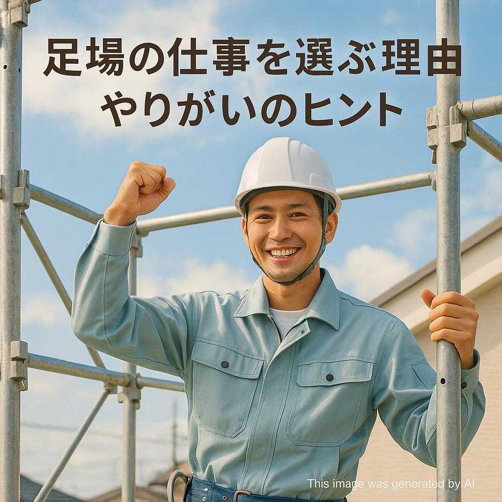 足場の仕事を選ぶ理由 やりがいのヒント
