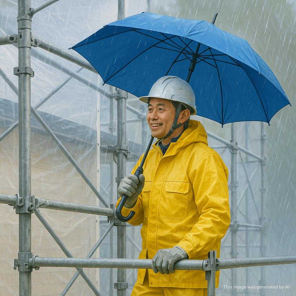 雨の日も快適に作業！足場の天候対策ガイド