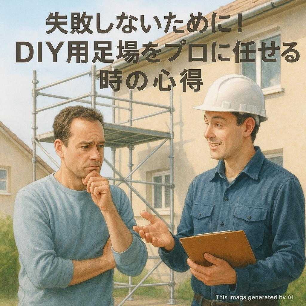 失敗しないために！DIY用足場をプロに任せる時の心得